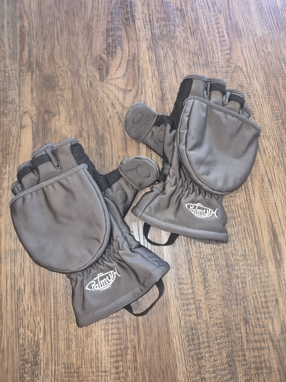 Palmyth Ice Fishing Gloves Convertible Mittens Flip Fingerless Mitt with 3M Sz L